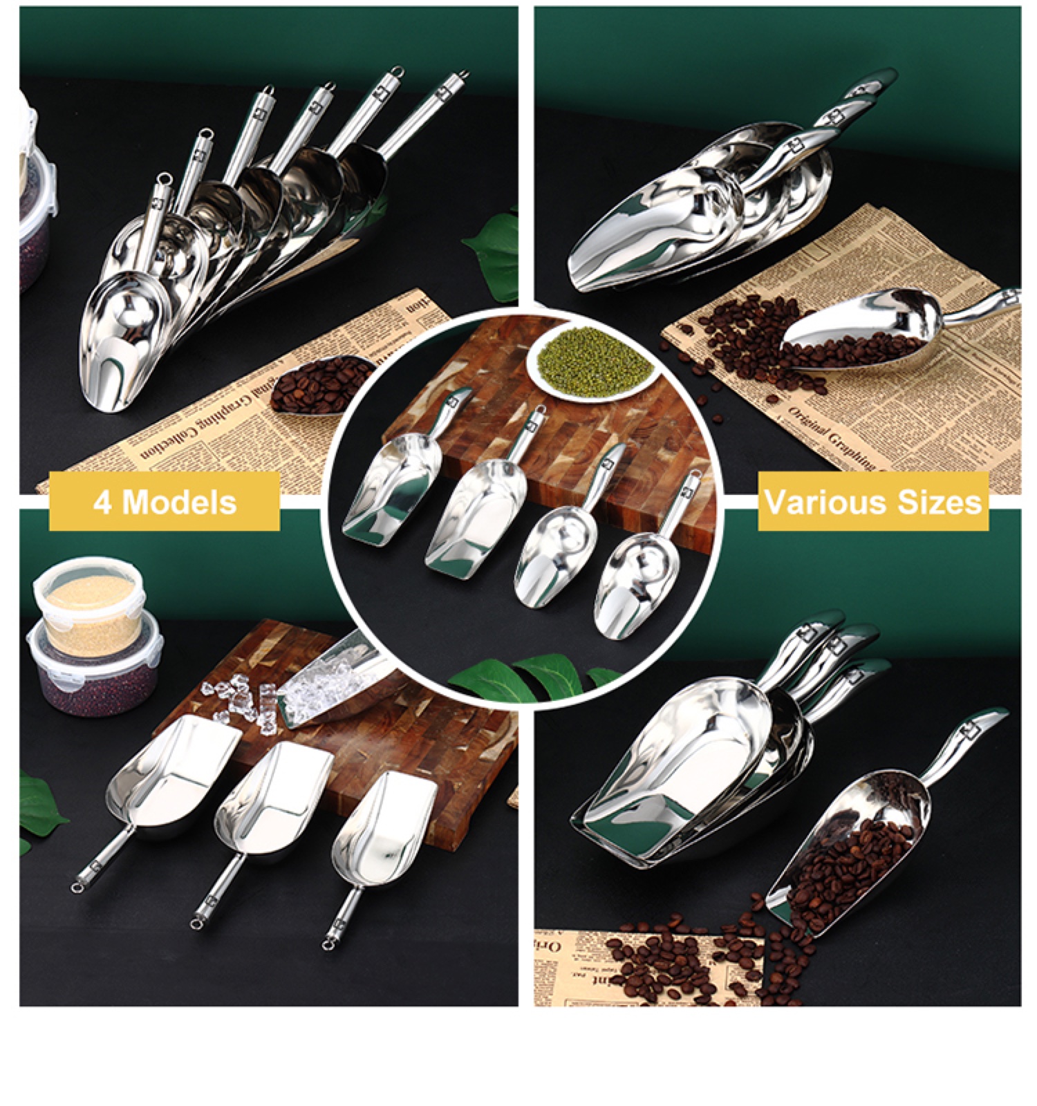Stainless Steel Ice Scoop