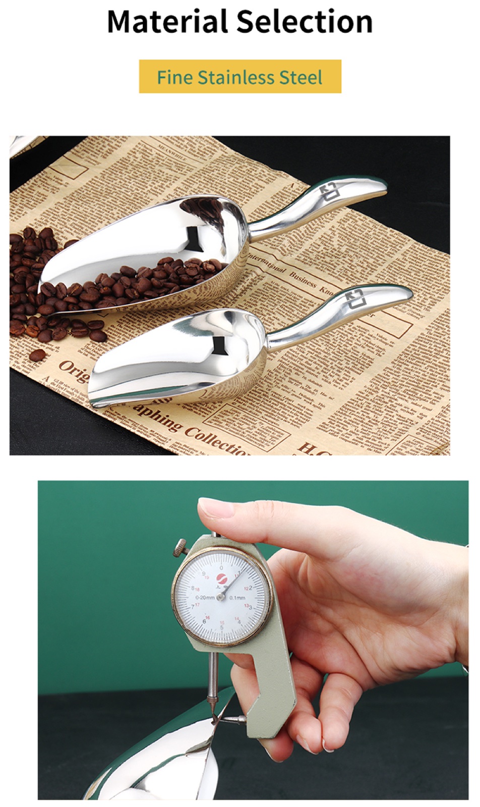 Stainless Steel Ice Scoop