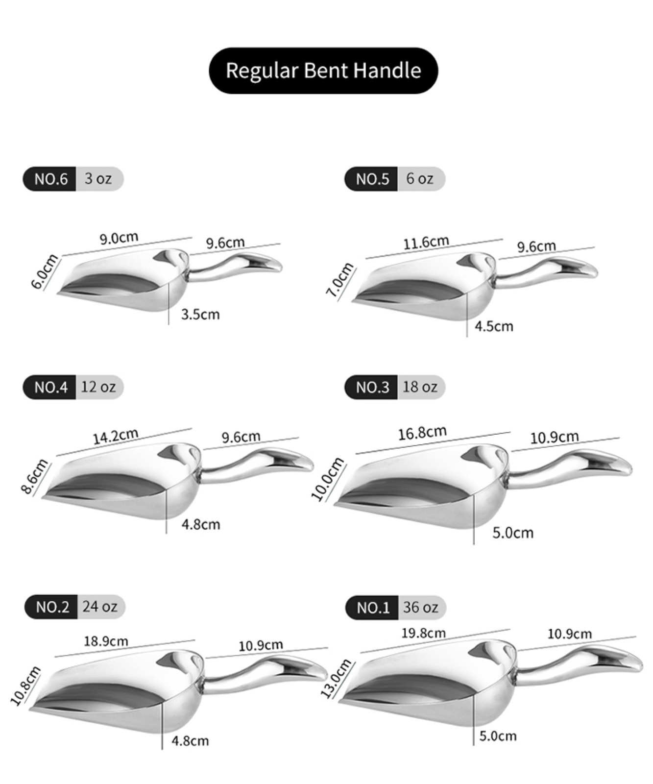 Stainless Steel Ice Scoop