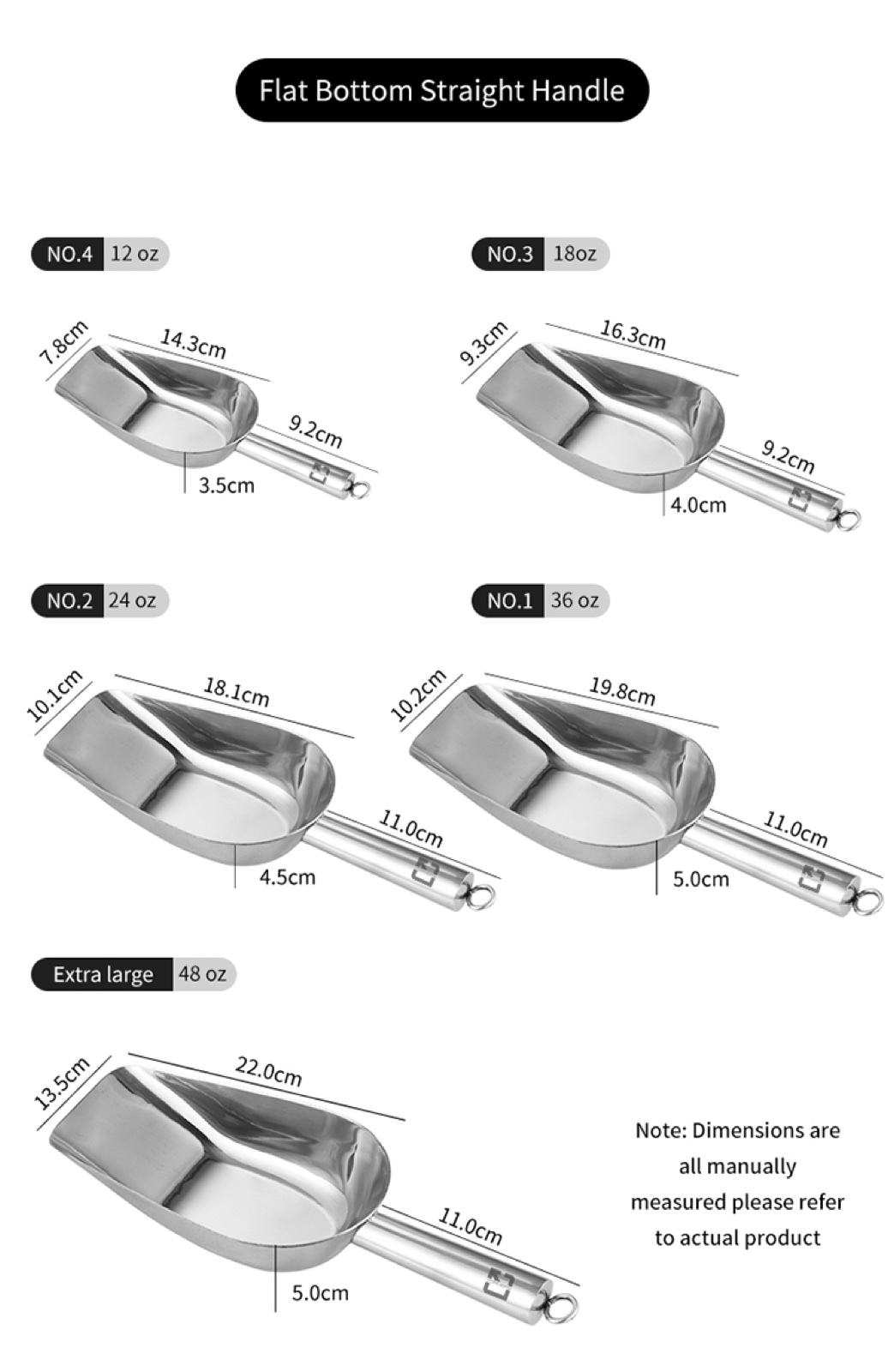 Stainless Steel Ice Scoop