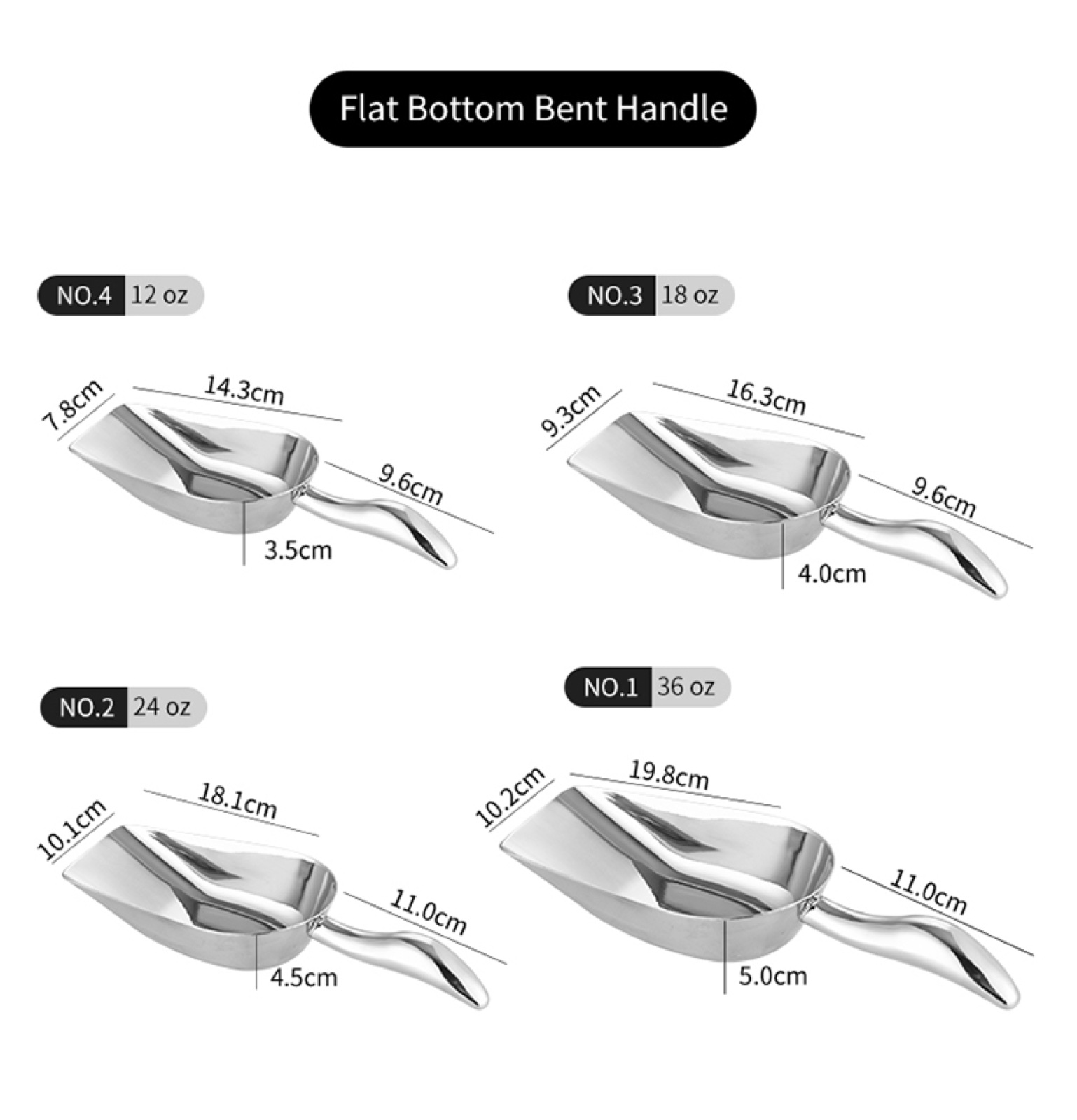 Stainless Steel Ice Scoop