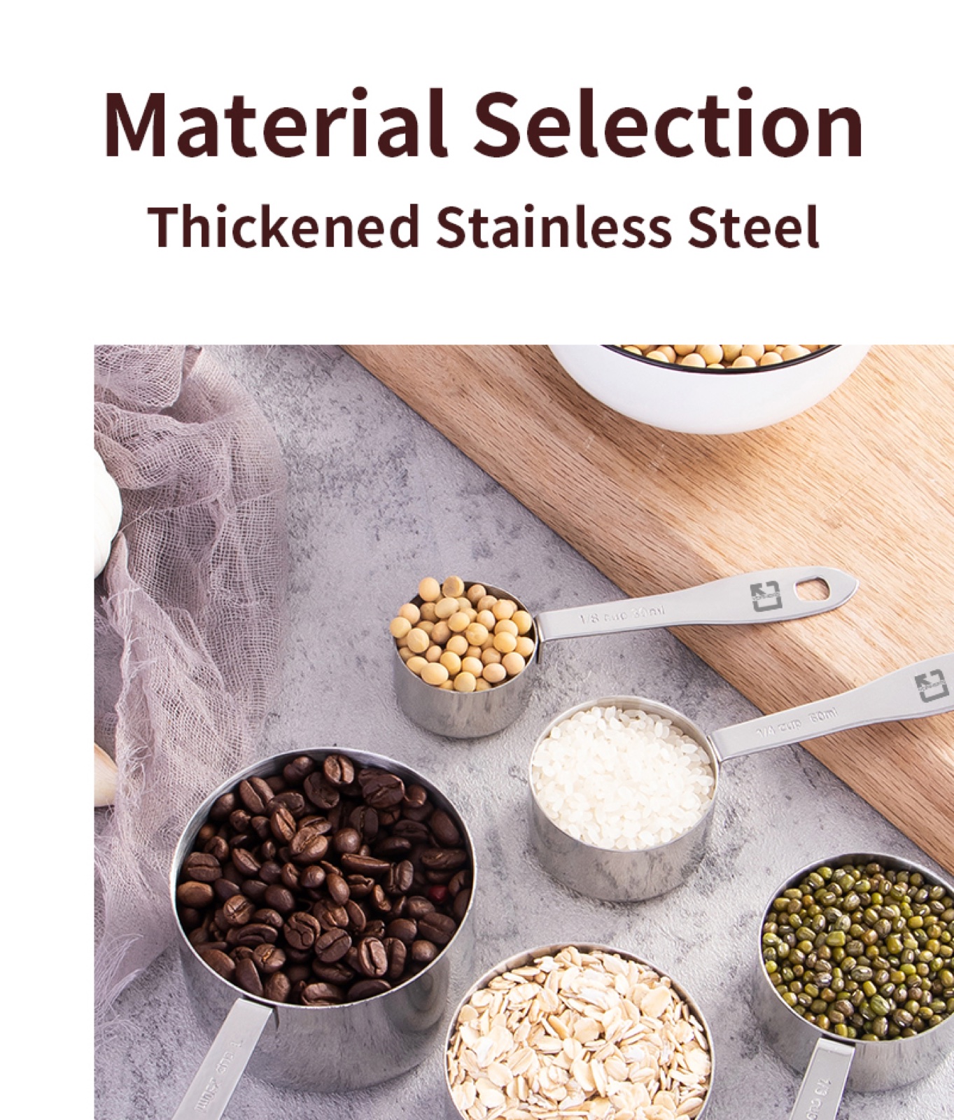 Stainless Steel Measuring Cup Set