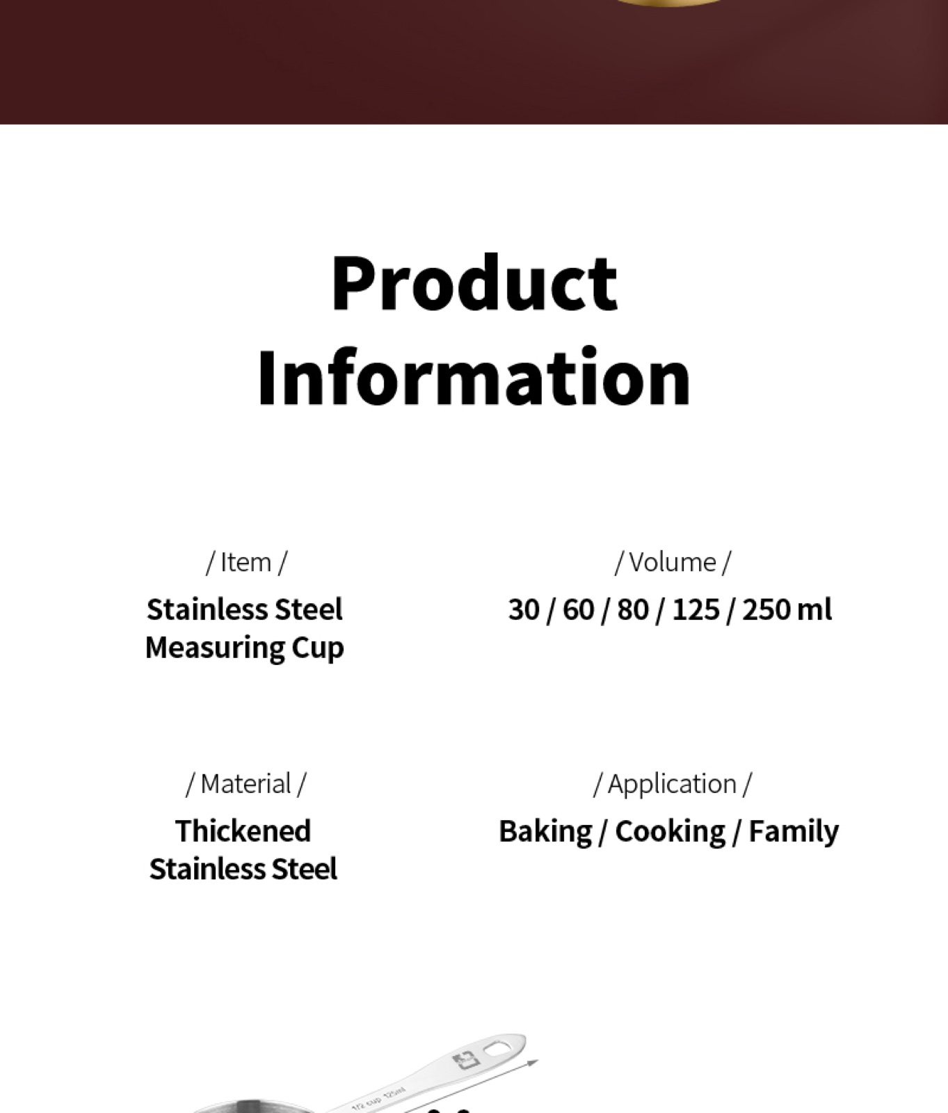 Stainless Steel Measuring Cup Set