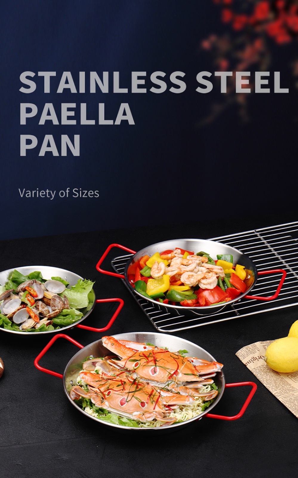 Stainless Steel Seafood Serving Pan