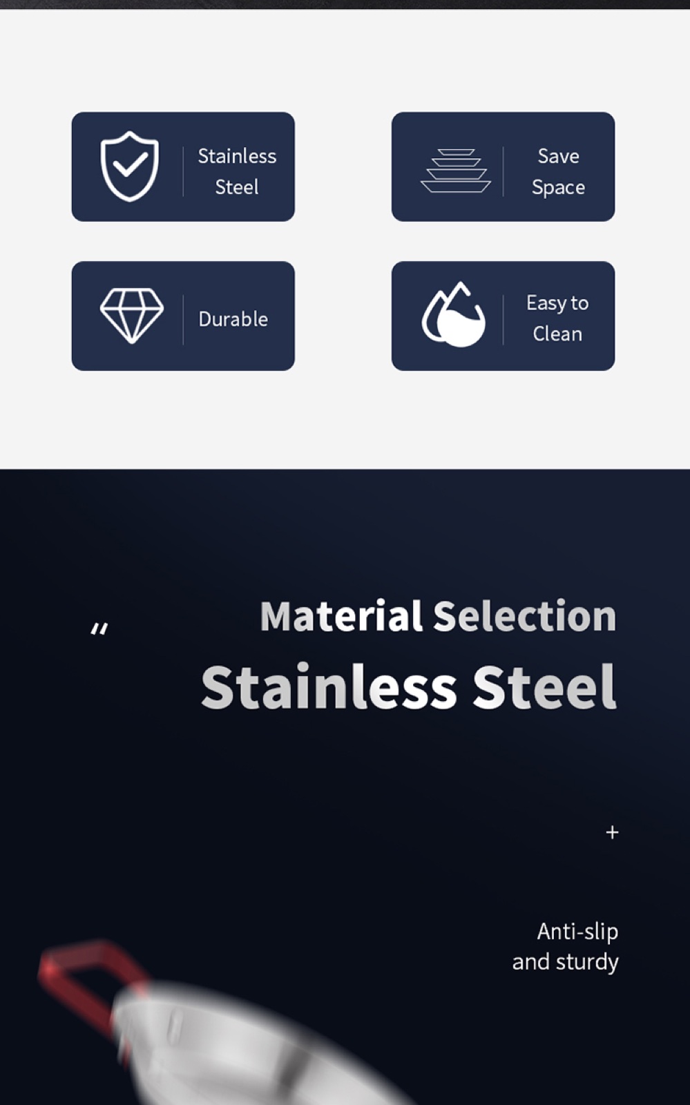 Stainless Steel Seafood Serving Pan