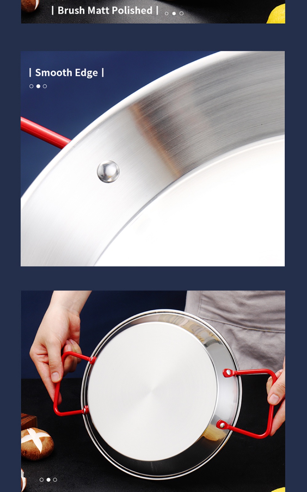 Stainless Steel Seafood Serving Pan