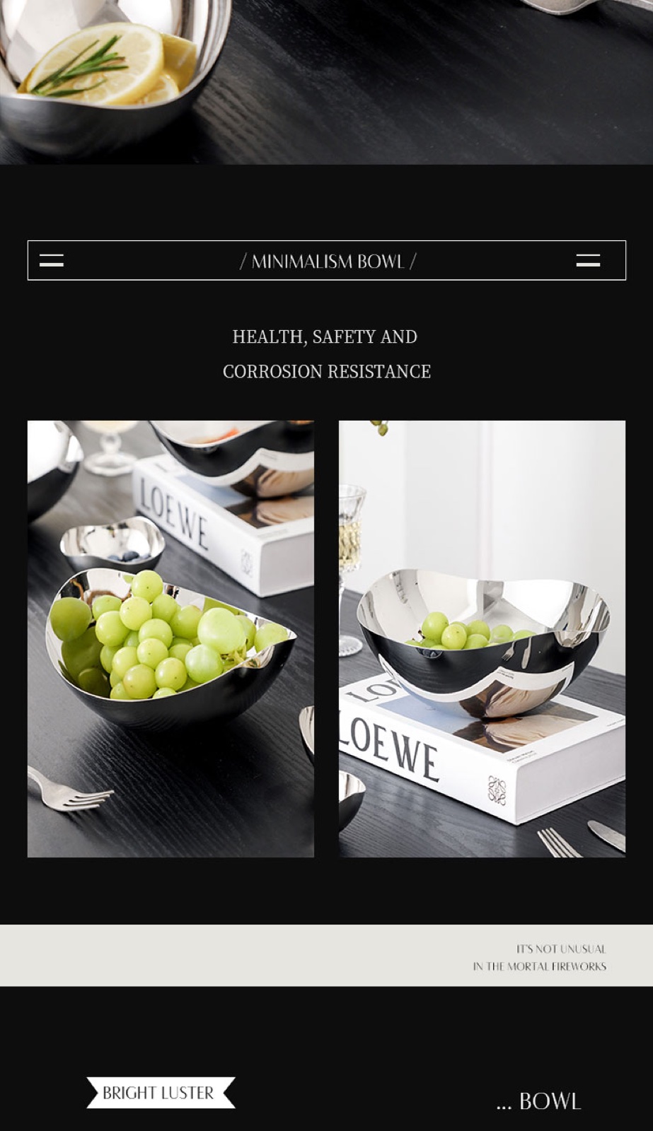 Stainless Steel Special-Shaped Bowl - Mirror Polish