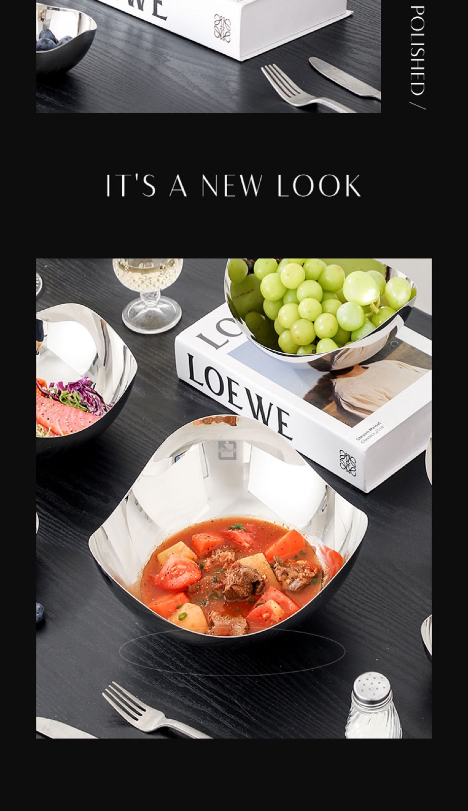 Stainless Steel Special-Shaped Bowl - Mirror Polish