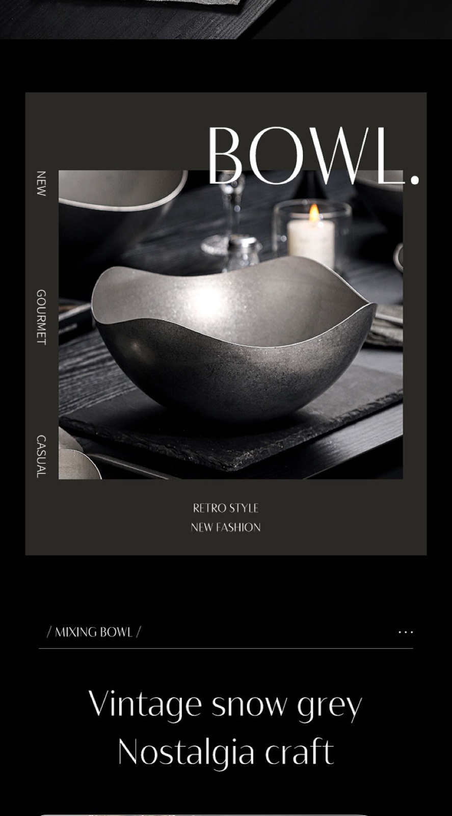 Stainless Steel Special-Shaped Bowl - Snowflake Finish