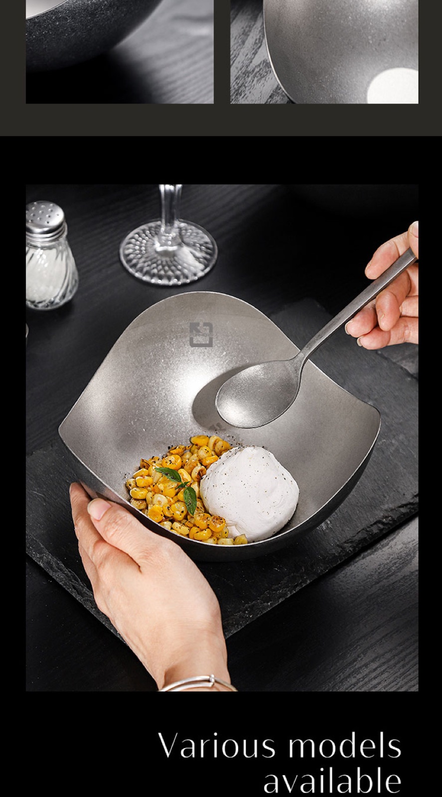 Stainless Steel Special-Shaped Bowl - Snowflake Finish