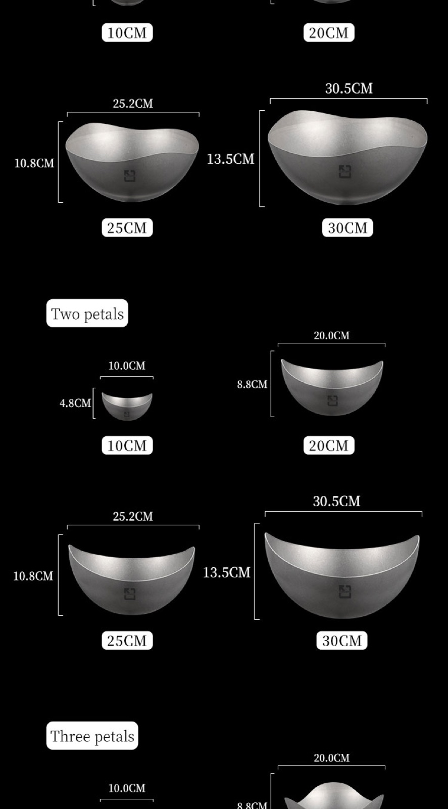 Stainless Steel Special-Shaped Bowl - Snowflake Finish