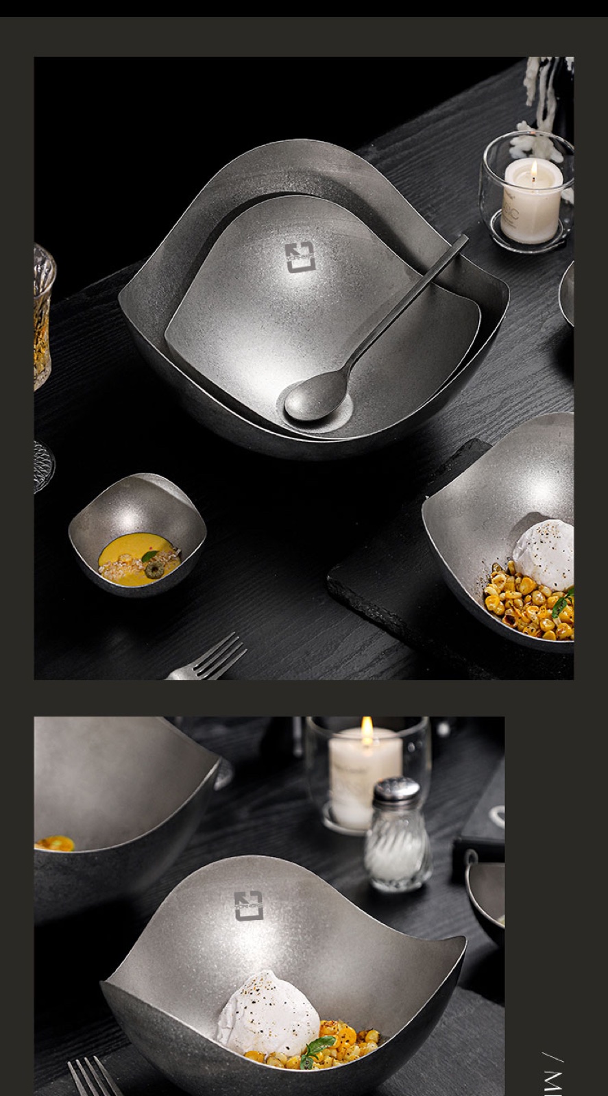 Stainless Steel Special-Shaped Bowl - Snowflake Finish